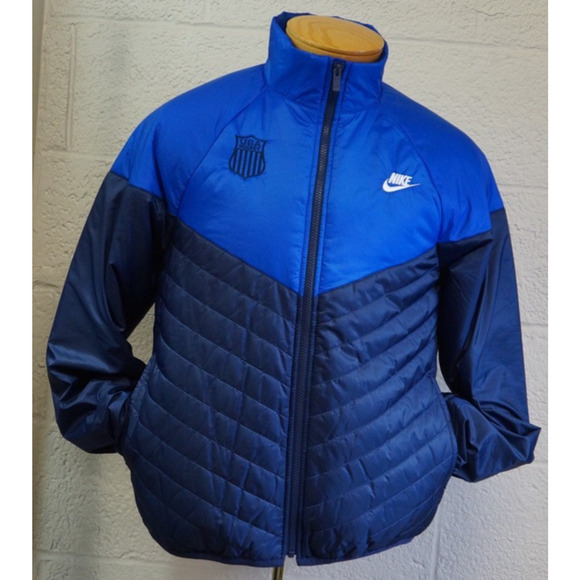 Nike Therma-fit Windrunner Navy/Sail USA Hockey Puffer Jacket Men's Size S - Picture 1 of 11